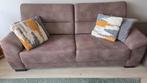 Leen bakker 2 persoonsbank bruin/grijs, Huis en Inrichting, Banken | Bankstellen, Ophalen, Tweepersoons, Zo goed als nieuw, Rechte bank