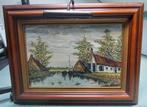 Schilderij met lijst + verlichting, Antiek en Kunst, Kunst | Schilderijen | Klassiek, Ophalen