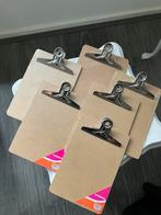 Clipboard bord met clip zilver klembord bruin kraft kleur, Ophalen of Verzenden