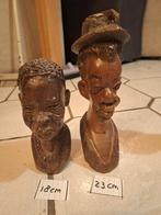 Houten Afrikaanse Beelden Set, Antiek en Kunst, Ophalen of Verzenden