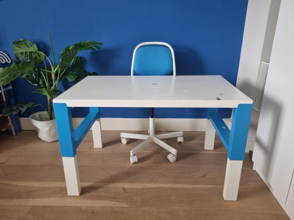 Kindertafel met stoel, Ophalen, In hoogte verstelbaar, Gebruikt