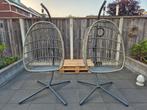 2 hangstoelen van Intratuin inclusief kussen., Ophalen of Verzenden, Gebruikt, Kunststof, Inklapbaar