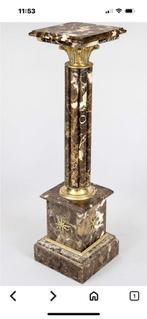 Marmeren vergulde pieddestall ., Huis en Inrichting, Woonaccessoires | Zuilen en Pilaren, Ophalen of Verzenden, Zo goed als nieuw
