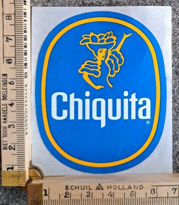 Vintage sticker Logo Merk Chiquita bananen fruit beschikbaar voor biedingen
