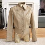 Zeer Mooie Leren Vila Jas (L) € 45,-, Kleding | Dames, Jassen | Winter, Bruin, Vila, Maat 42/44 (L), Ophalen of Verzenden
