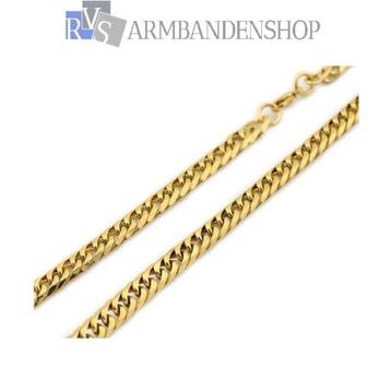 RVS Gold-color ketting Deano rvs goud ketting 60 cm lang beschikbaar voor biedingen