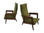 Vintage Fauteuil Set Van Twee Teakhouten Fauteuils Jaren 60, Hout, Gebruikt, Vintage, 75 tot 100 cm
