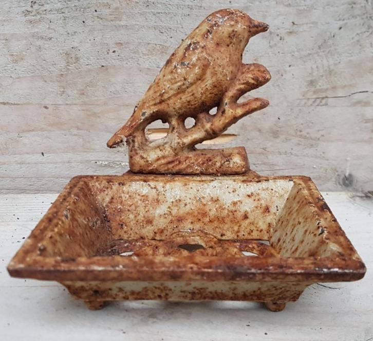 Landelijke klassieke zeepschaal zeepbak van gietijzer, Antiek en Kunst, Curiosa en Brocante, Verzenden