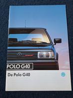 Brochure VW POLO G40 - 1991/NL., Volkswagen, Ophalen of Verzenden, Zo goed als nieuw