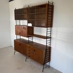 Vintage modulair wandsysteem met 6 elementen, Gebruikt, 200 cm of meer, Met deur(en), 150 tot 200 cm