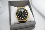 Guess GW0900G3 Analoog Heren Horloge Goud Kleurig, Ophalen of Verzenden, Gebruikt, Zwart, Android