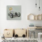 Kinderkamer muurdecoratie - Vosje in auto - 60x60 cm, Kinderen en Baby's, Kinderkamer | Inrichting en Decoratie, Nieuw, Wanddecoratie