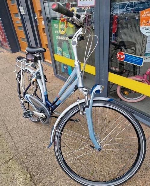 Gazelle Medeo 51cm lichtblauw 24v, Fietsen en Brommers, Fietsen | Dames | Damesfietsen, Zo goed als nieuw, Gazelle, Versnellingen