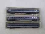 Minitrix Spur N Set von 3 Schnellzugwaggons, Hobby en Vrije tijd, Modeltreinen | N-Spoor, Gebruikt, Gelijkstroom, Verzenden, Trix
