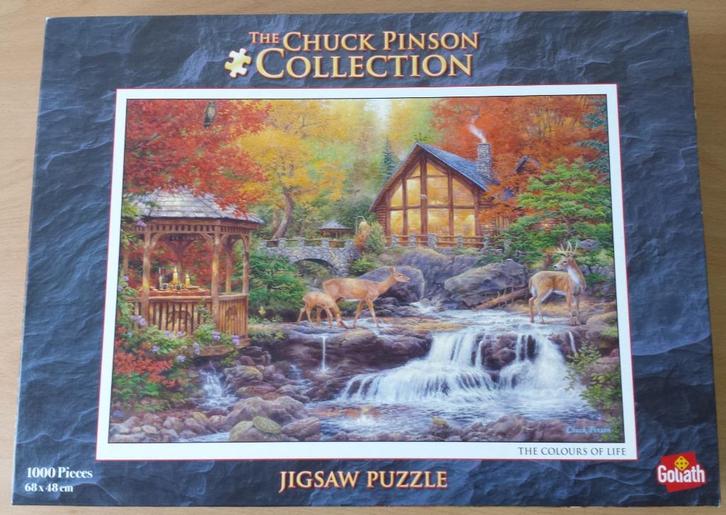 Puzzel The Colours of Life - Chuck Pinson - 1000 stukjes, Hobby en Vrije tijd, Denksport en Puzzels, Gebruikt, Legpuzzel, 500 t/m 1500 stukjes