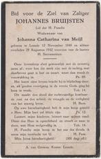 Johannes Bruijsten 1848 Leende + 1932 Leende, 83 jaar, Verzamelen, Verzenden