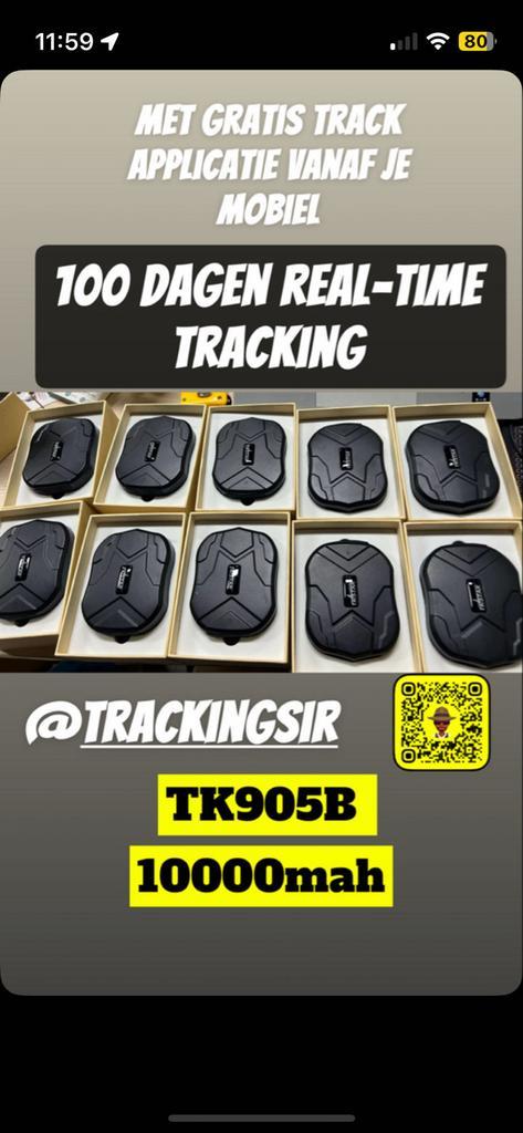 GPS Tracker met Magneet - 120 Dagen Batterij. TKstar905B, Auto diversen, Anti-diefstal, Nieuw, Ophalen of Verzenden