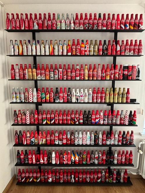 Unieke  Coca Cola verzameling aluminium flesjes flessen rare, Verzamelen, Merken en Reclamevoorwerpen, Zo goed als nieuw, Verpakking
