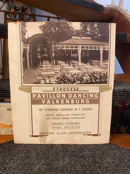 Vintage Reclame Poster Pavillon Dancing Valkenburg, Antiek en Kunst, Kunst | Tekeningen en Foto's, Ophalen of Verzenden