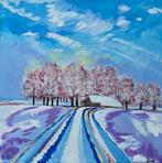 Winterlandschap met boerderij, Antiek en Kunst, Ophalen of Verzenden