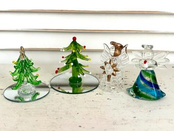 Vier glasornamenten kerstboom Engel kerst beschikbaar voor biedingen