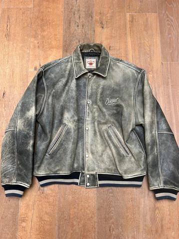Vintage Diesel “Flying Cougar” Leren Bomberjack Bruin XXL beschikbaar voor biedingen