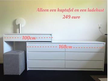Kaptafel en ladekast set – €249