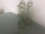 3 IKEA Glazen Beugelflessen - 1 Liter, Ophalen of Verzenden, Gebruikt