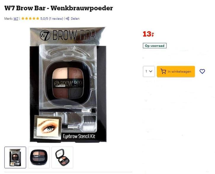restant partij 50 sets W7 Brow bar - wenkbrouw poeder, Sieraden, Tassen en Uiterlijk, Uiterlijk | Cosmetica en Make-up, Nieuw