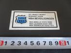 sticker NBA Beveiligingen Brielle  Leusden  Zeewolde, Ophalen, Zo goed als nieuw, Bedrijf of Vereniging