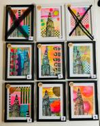 Schilderijtje martinitoren groningen, in lijst, Ophalen of Verzenden