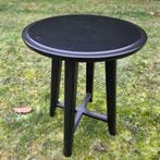 Ikea Kragsta Bijzettafel zwart rond plantentafeltje, Ophalen, Zo goed als nieuw