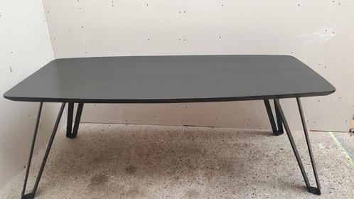 Super gave eettafel, tafel, teak, zwart met sralen poten,, Huis en Inrichting, Tafels | Eettafels, Zo goed als nieuw, Vijf personen of meer