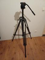 (X2) Manfrotto 028B Statief - Manfrotto 501HVD, Gebruikt, 175 cm of meer, Met balhoofd, Ophalen of Verzenden