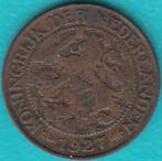 Nederland 1 cent 1927 Wilhelmina, Sch. 989 in munthouder, Postzegels en Munten, Munten | Nederland, Ophalen of Verzenden, Koningin Wilhelmina