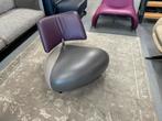 Nieuwstaat Leolux Pallone fauteuil paars grijs leer Stoel