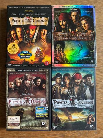 4 dvd’s Pirates of the Caribbean beschikbaar voor biedingen