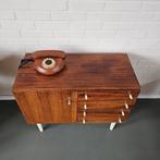 Vintage Retro Palissander Dressoir Kastje Legkastje lades, Gebruikt, Met deur(en), X, 25 tot 50 cm