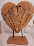 Houten hart, Huis en Inrichting, Woonaccessoires | Vazen, Ophalen, Zo goed als nieuw, Overige kleuren