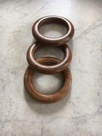 3 borduurring borduur ring fotolijst houten ring rond 6.7 cm, Ophalen of Verzenden, Zo goed als nieuw, Materiaal