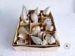 Oude kerstversiering o.a. 4 dennenbomen op klem thema bos, Ophalen of Verzenden