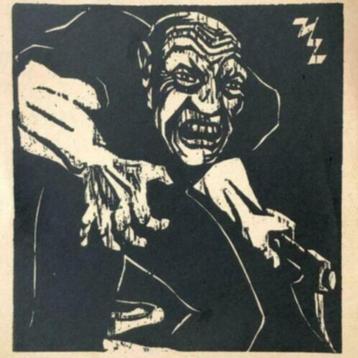 Heinich Zernack (1899-1945) Houtsnede 'Bangmaker' ~1925. Ges beschikbaar voor biedingen