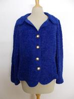 Blauw wol mix jasje/vest met mooie knopen! 40, Kleding | Dames, Verzenden, Zo goed als nieuw, Maat 38/40 (M), Blauw