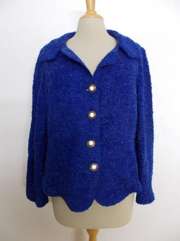 Blauw wol mix jasje/vest met mooie knopen! 40 beschikbaar voor biedingen