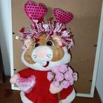 Lieve AH hamster Valentijn 💝 knuffel met bloemen en hartjes, Ophalen of Verzenden