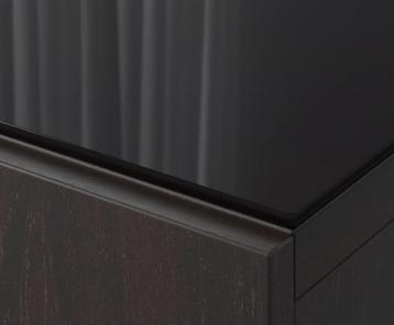Besta Ikea Bovenblad glas zwart, 120x40 cm - afbeelding 5
