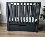 Box baby met lade mat zwart (incl. boxkleed en matras), Ophalen, Gebruikt, In hoogte verstelbaar