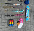 Skateboard, hockeysticks en buitenspellen, Ophalen, Gebruikt