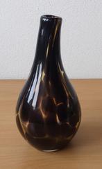 Fidrio - Pisa Vaasje - Leppard serie / Bruin gevlamd, Minder dan 50 cm, Glas, Gebruikt, Ophalen of Verzenden