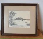 Litho Dommel Tongelreep Waalre Aalst met gedicht, Antiek en Kunst, Kunst | Litho's en Zeefdrukken, Ophalen